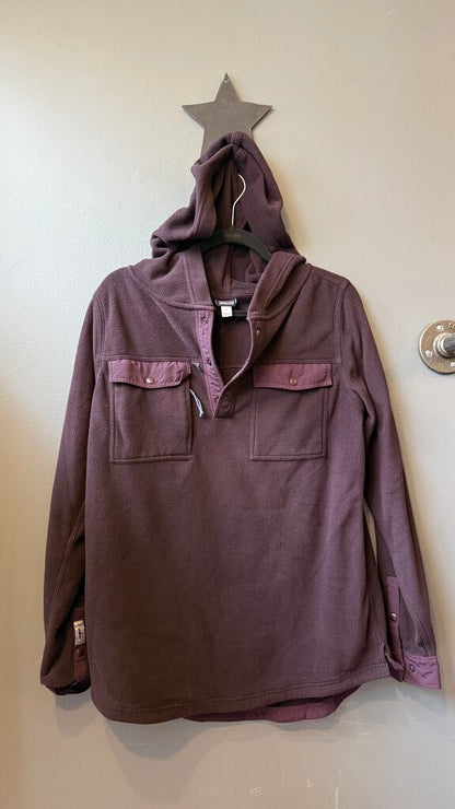 Fleece Hoodie Snap Pullover