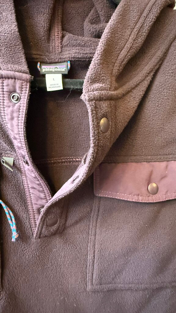 Fleece Hoodie Snap Pullover