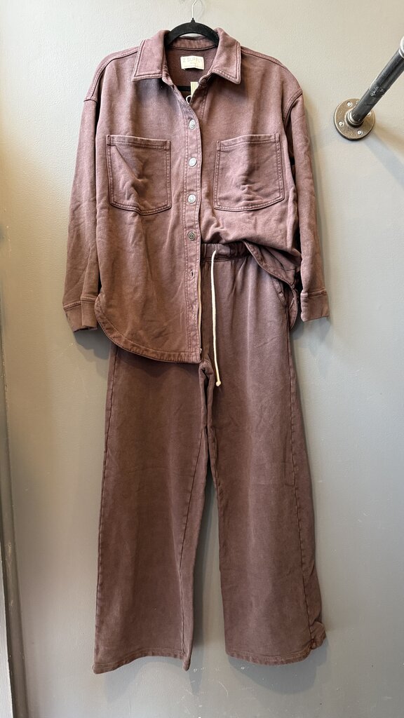 Set Wide Leg Pants + Shacket