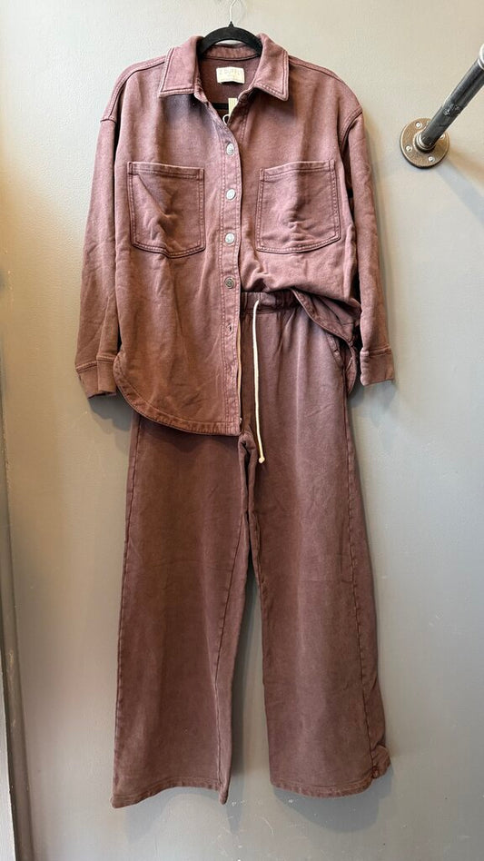 Set Wide Leg Pants + Shacket