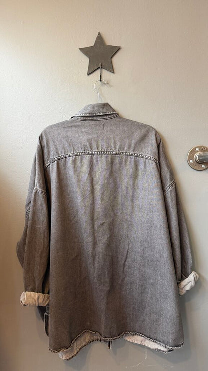 Oversize Terry Shacket