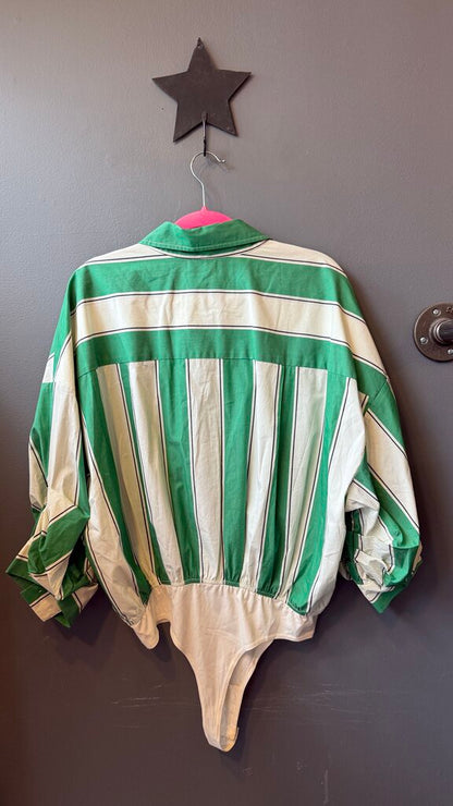 Stripe Shirt Bodysuit