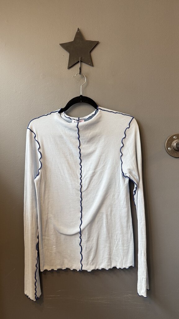 Ribbed Squiggle Hem Longsleeve Tee
