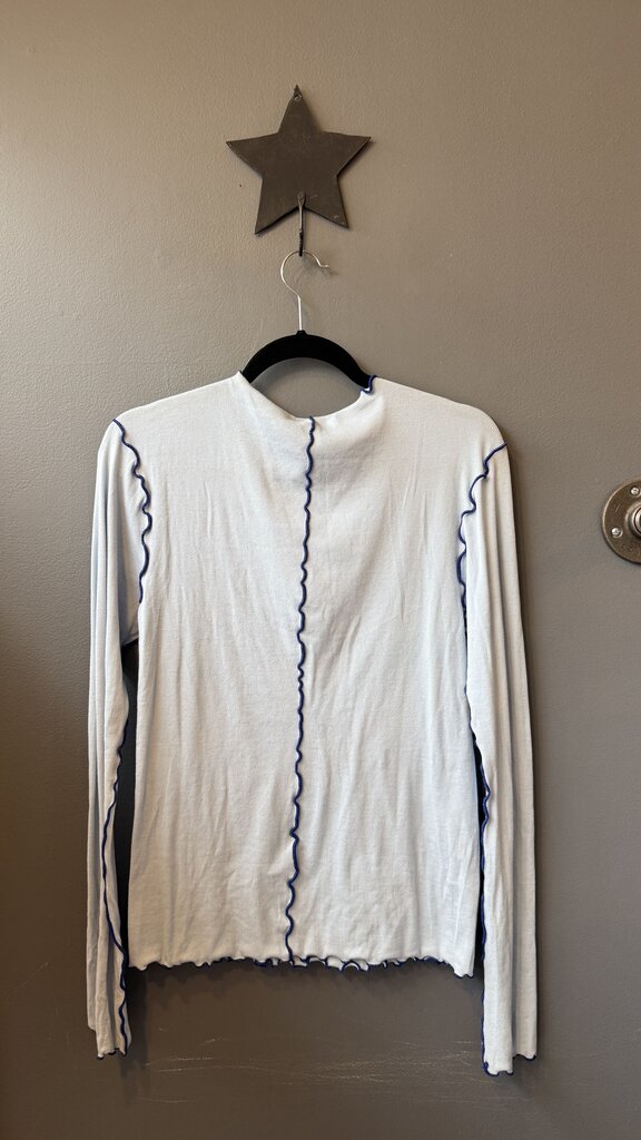 Ribbed Squiggle Hem Longsleeve Tee