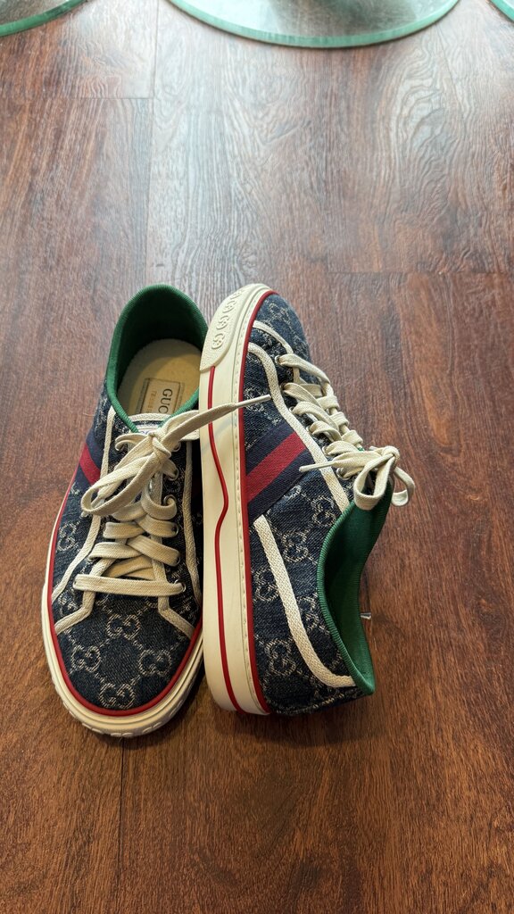 1977 Tennis Denim Logo Sneakers
