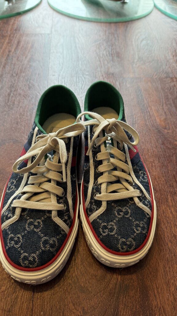 1977 Tennis Denim Logo Sneakers