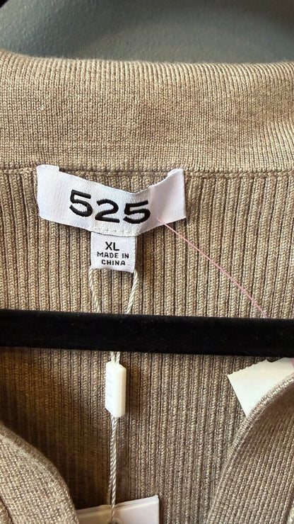 Ribbed Polo Henley Sweater