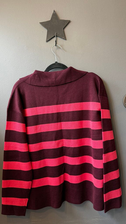 Stripe Polo Sweater