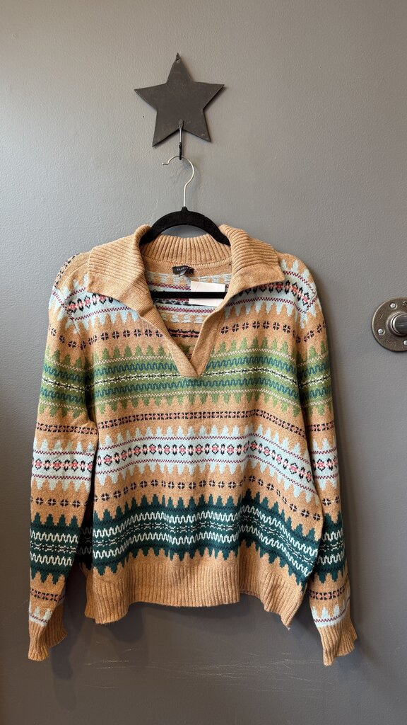 Fair Isle Polo Sweater