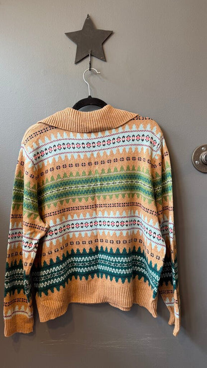 Fair Isle Polo Sweater