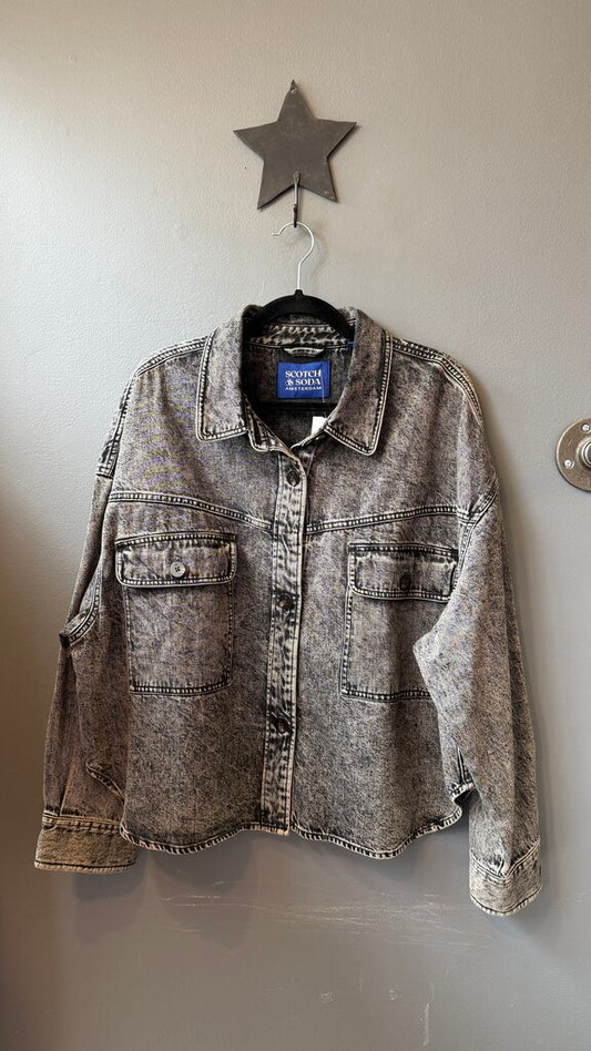 Crop Denim Shacket