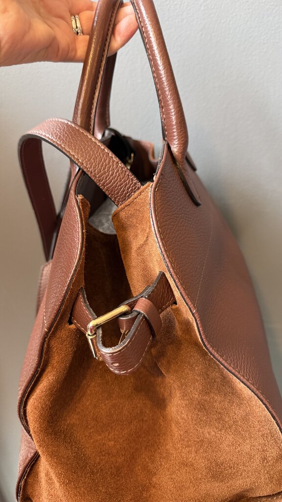 Leather Top Handle Satchel Bag