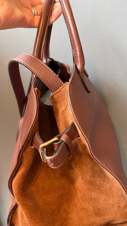 Leather Top Handle Satchel Bag