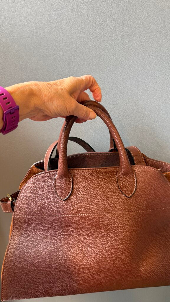 Leather Top Handle Satchel Bag