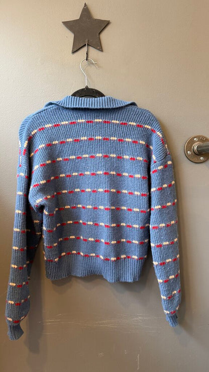 Stripe Polo Sweater