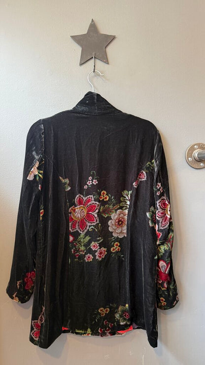 Velvet Floral Relaxed Blazer