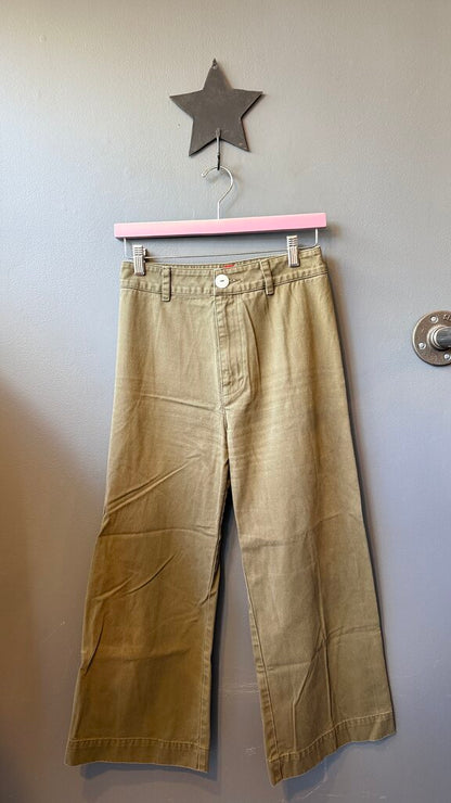 Crop Wide Leg Chino Pants