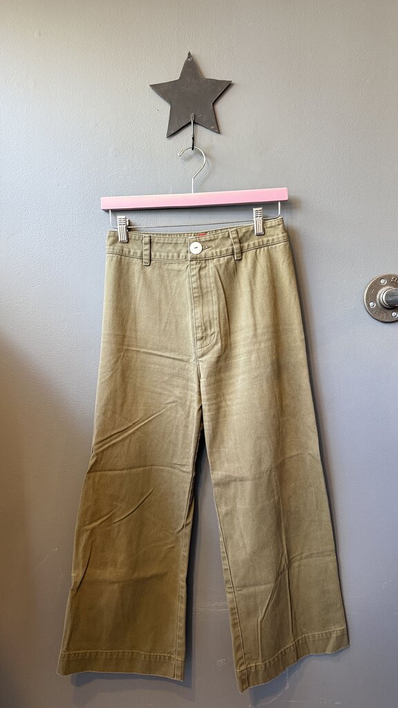 Crop Wide Leg Chino Pants