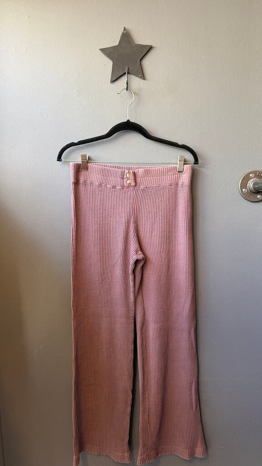 Wide Leg Waffle Pants