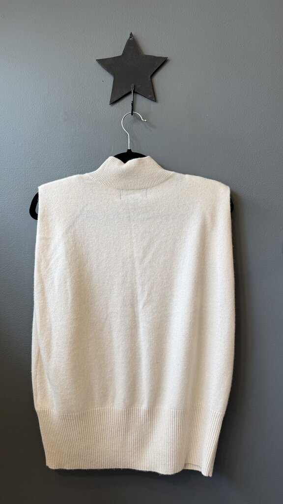 Mock Neck Sleeveless Cashmere Sweater