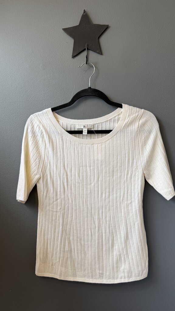 Merino Ribbed Short Sleeve Sweater