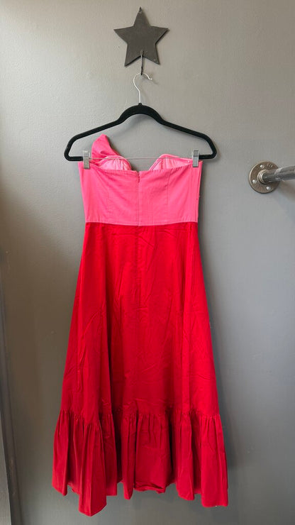 Bow Ruffle Hem Maxi Dress