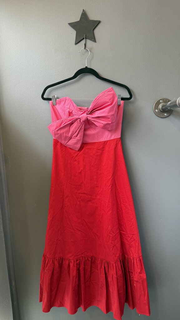 Bow Ruffle Hem Maxi Dress