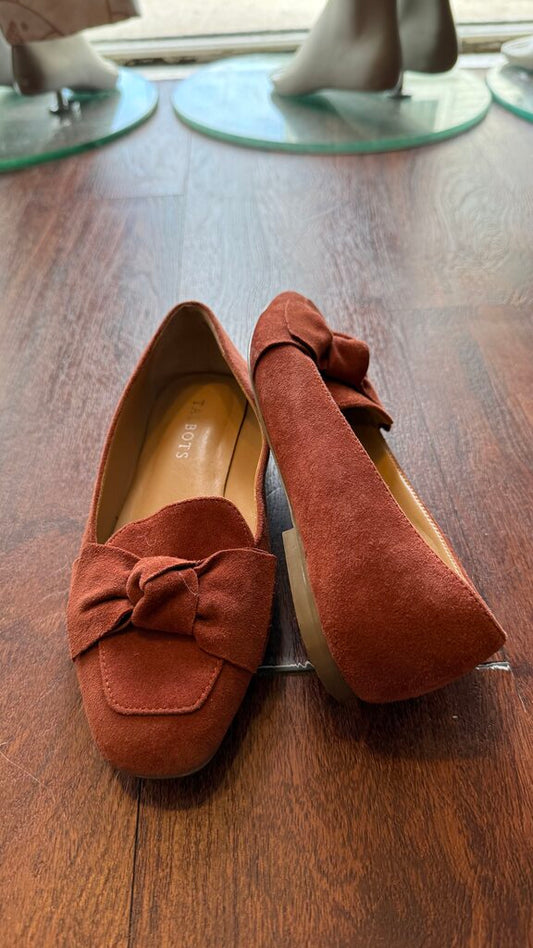 Bow Suede Flats