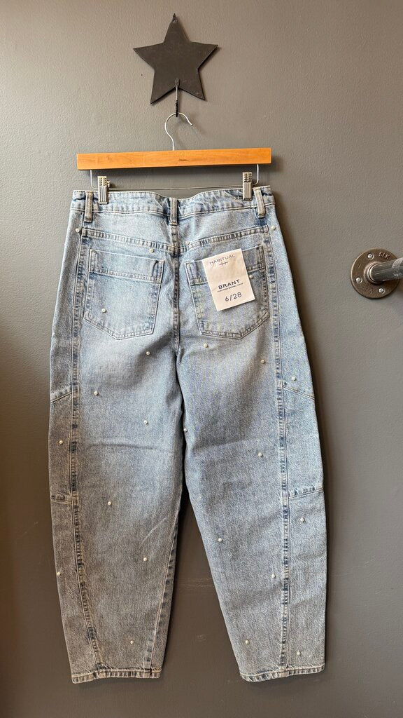 Brandt Pearl HR Barrel Crop Jeans