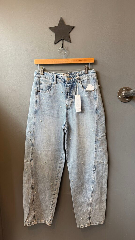 Brandt Pearl HR Barrel Crop Jeans