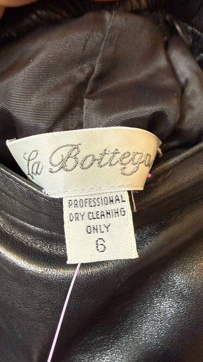 Vintage Leather High Rise Skirt