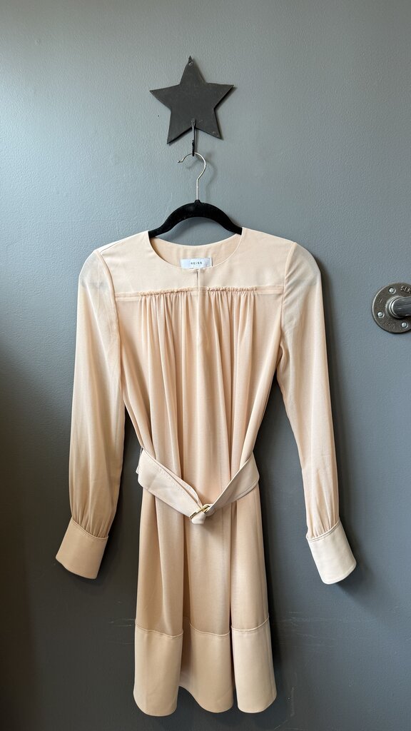 Chiffon Belted Swing Dress