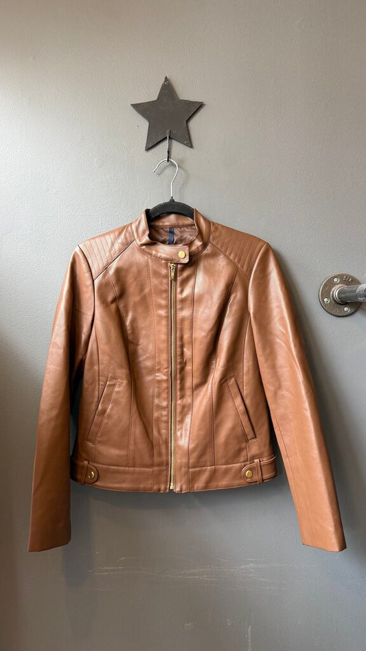 Faux Leather Moto Jacket