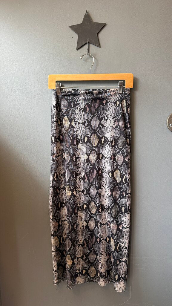 Python Print Mesh Midi Skirt
