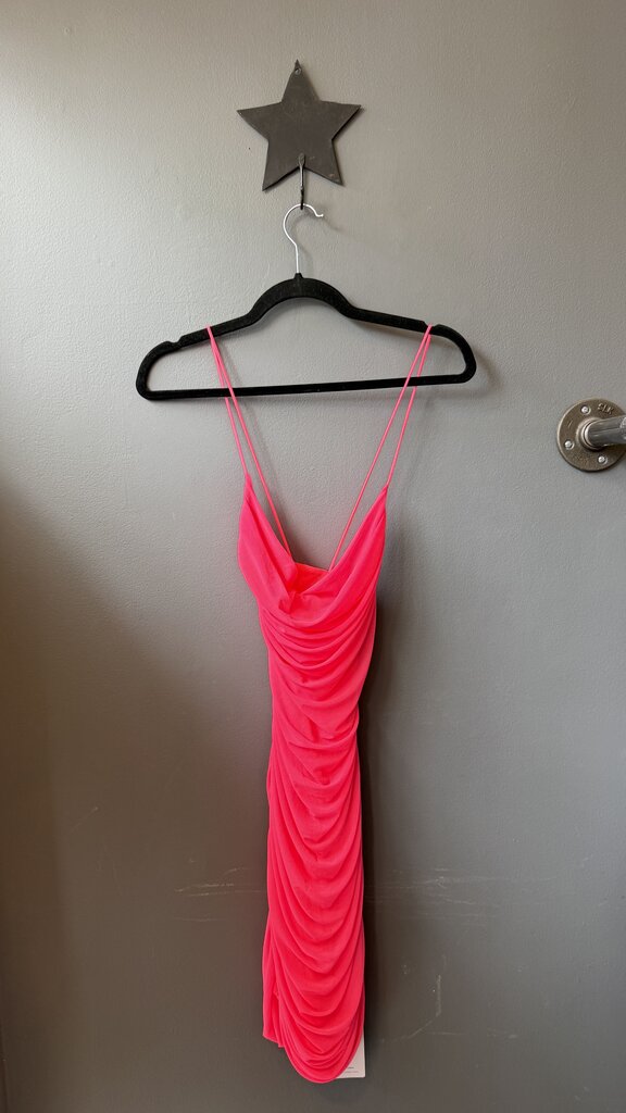 Mesh Ruched Mini Dress