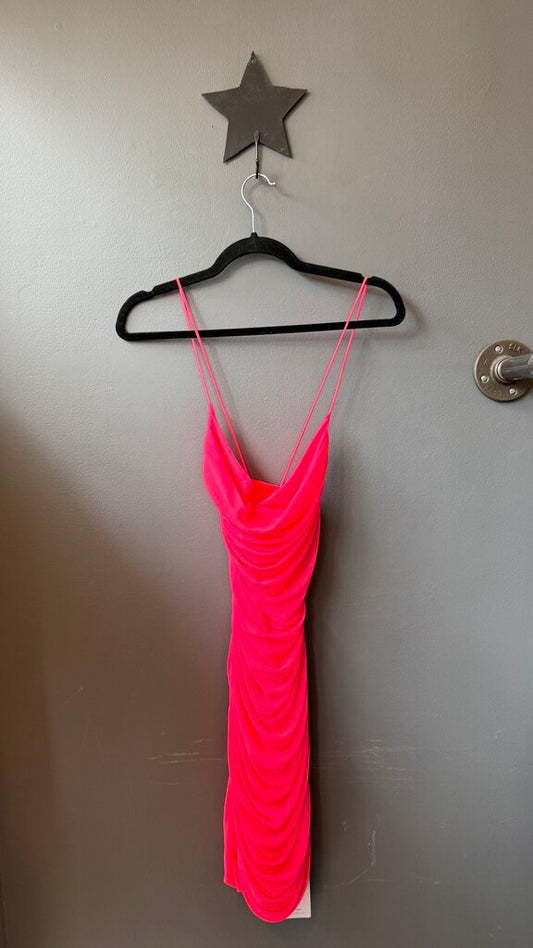 Mesh Ruched Mini Dress