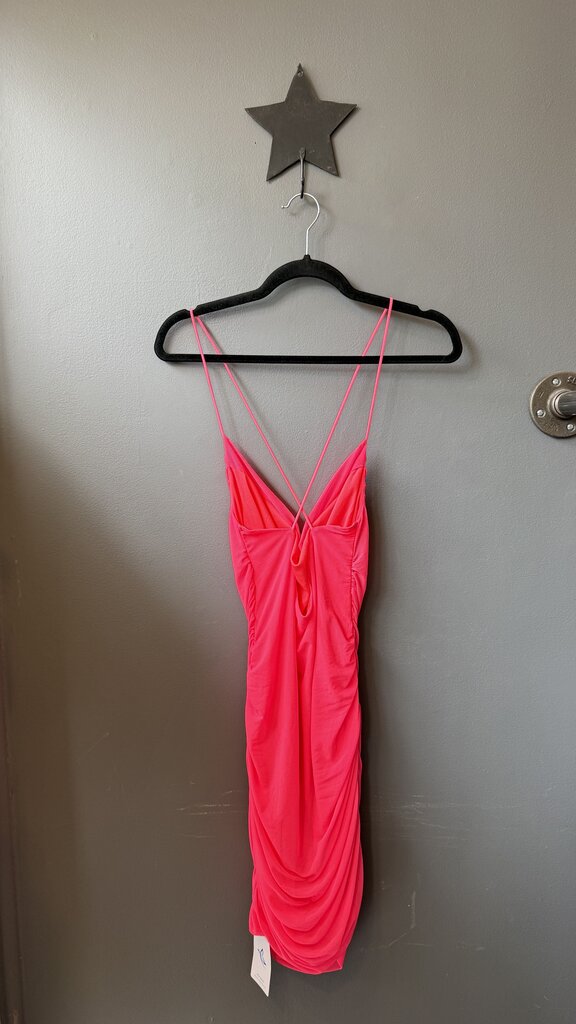 Mesh Ruched Mini Dress