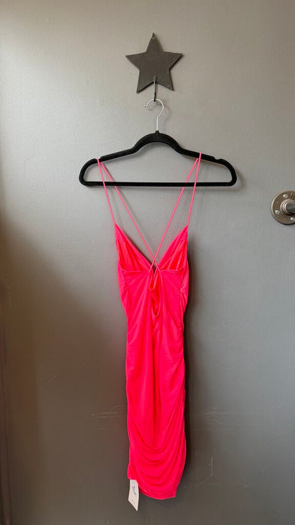 Mesh Ruched Mini Dress