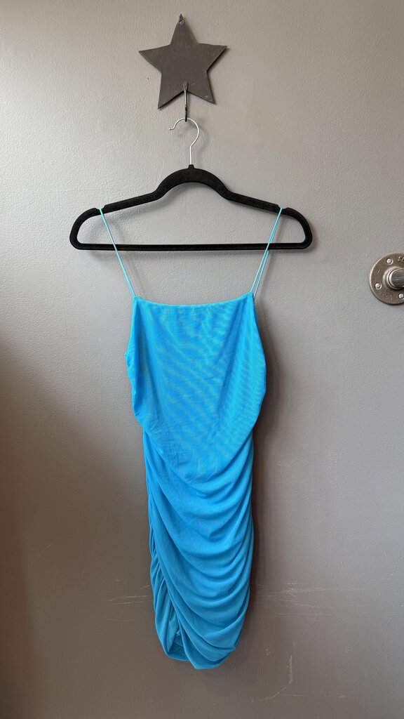Mesh Ruched Mini Dress