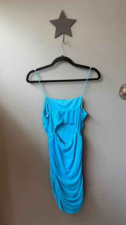 Mesh Ruched Mini Dress