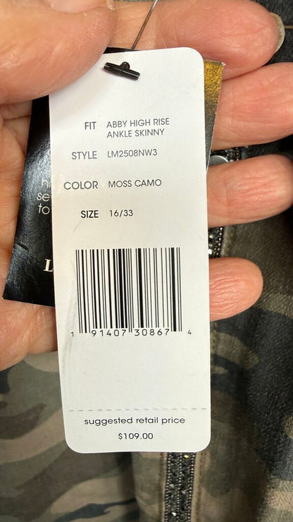 Camo Glitter Track Stripe Skinny Jeans
