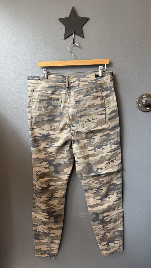 Camo Glitter Track Stripe Skinny Jeans