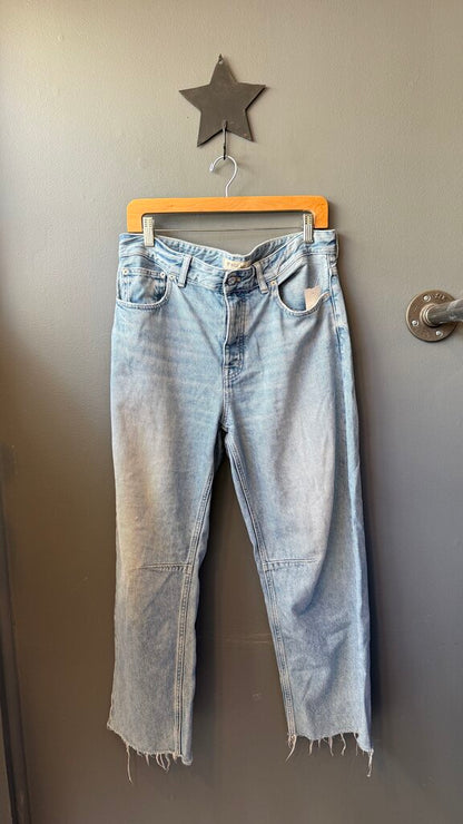 Darted Barrel Leg Jeans