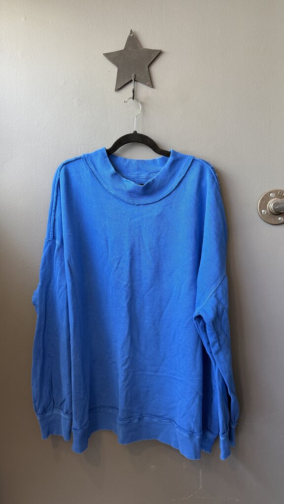 Oversized Raw Hem Sweatshirt