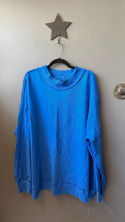 Oversized Raw Hem Sweatshirt