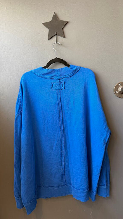 Oversized Raw Hem Sweatshirt