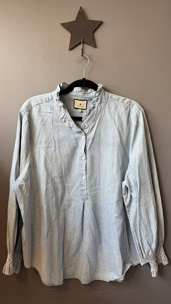 Chambray Popover Blouse
