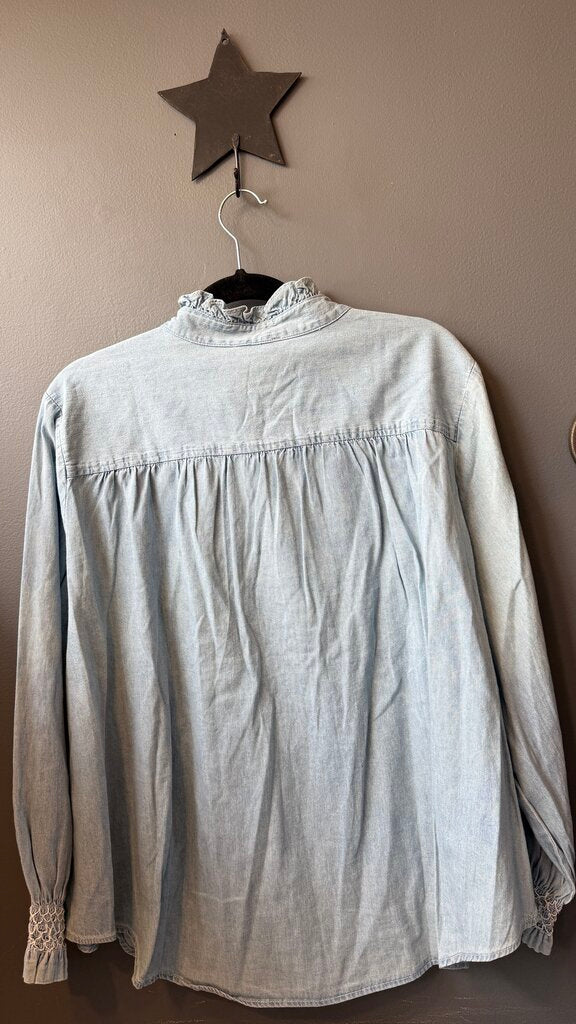 Chambray Popover Blouse