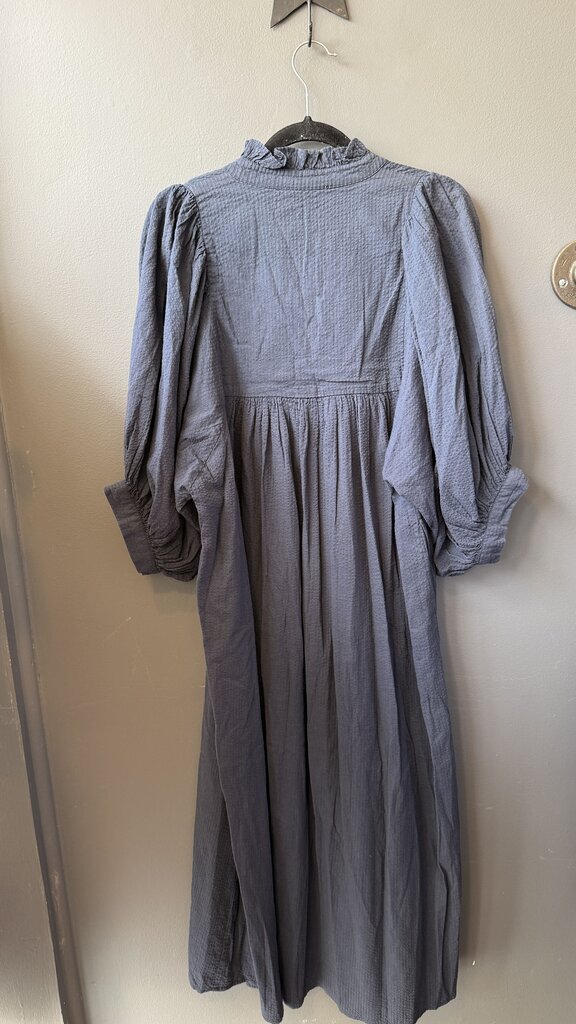 Seersucker Popover Midi Dress