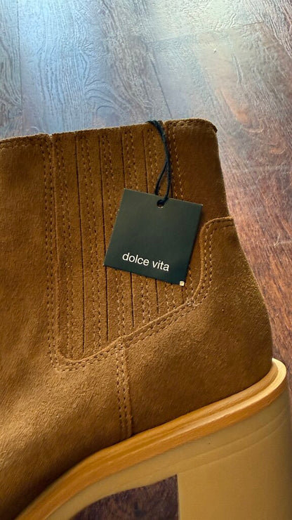 Waterproof Suede Block Heel Lug Booties